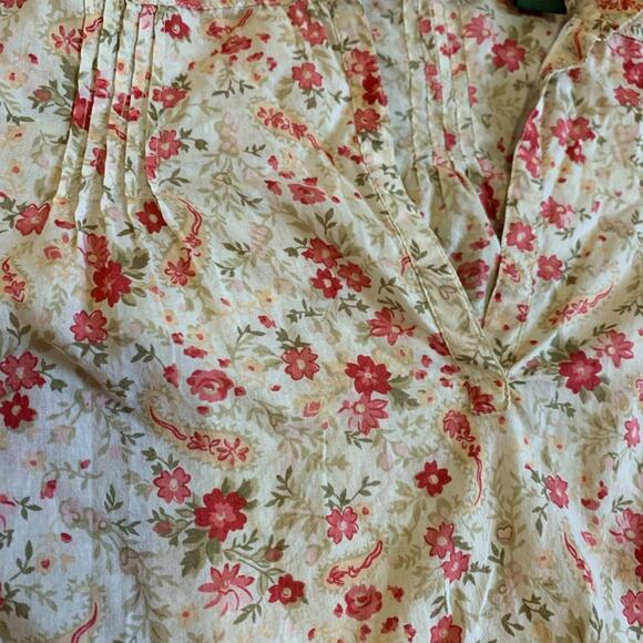 Eddie Bauer Cream Floral Paisley Long Sleeve Top Size Small - Picture 5 of 5